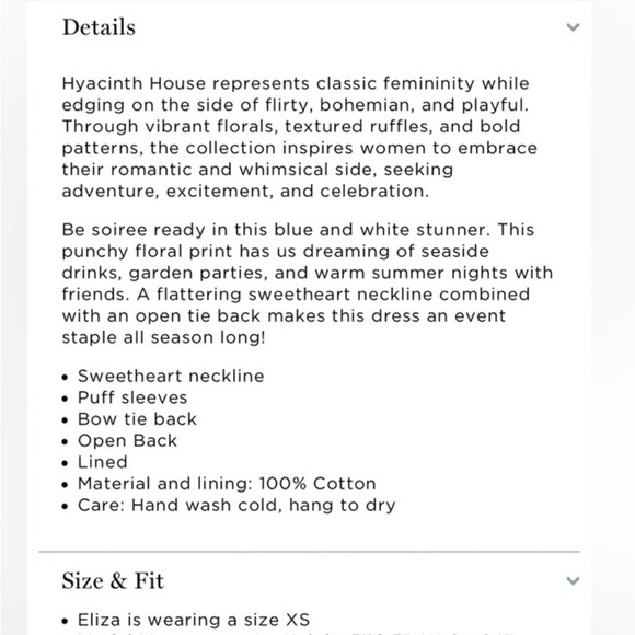 Tuckernuck Dresses Hyacinth House Blue Floral Seaport Midi Dress